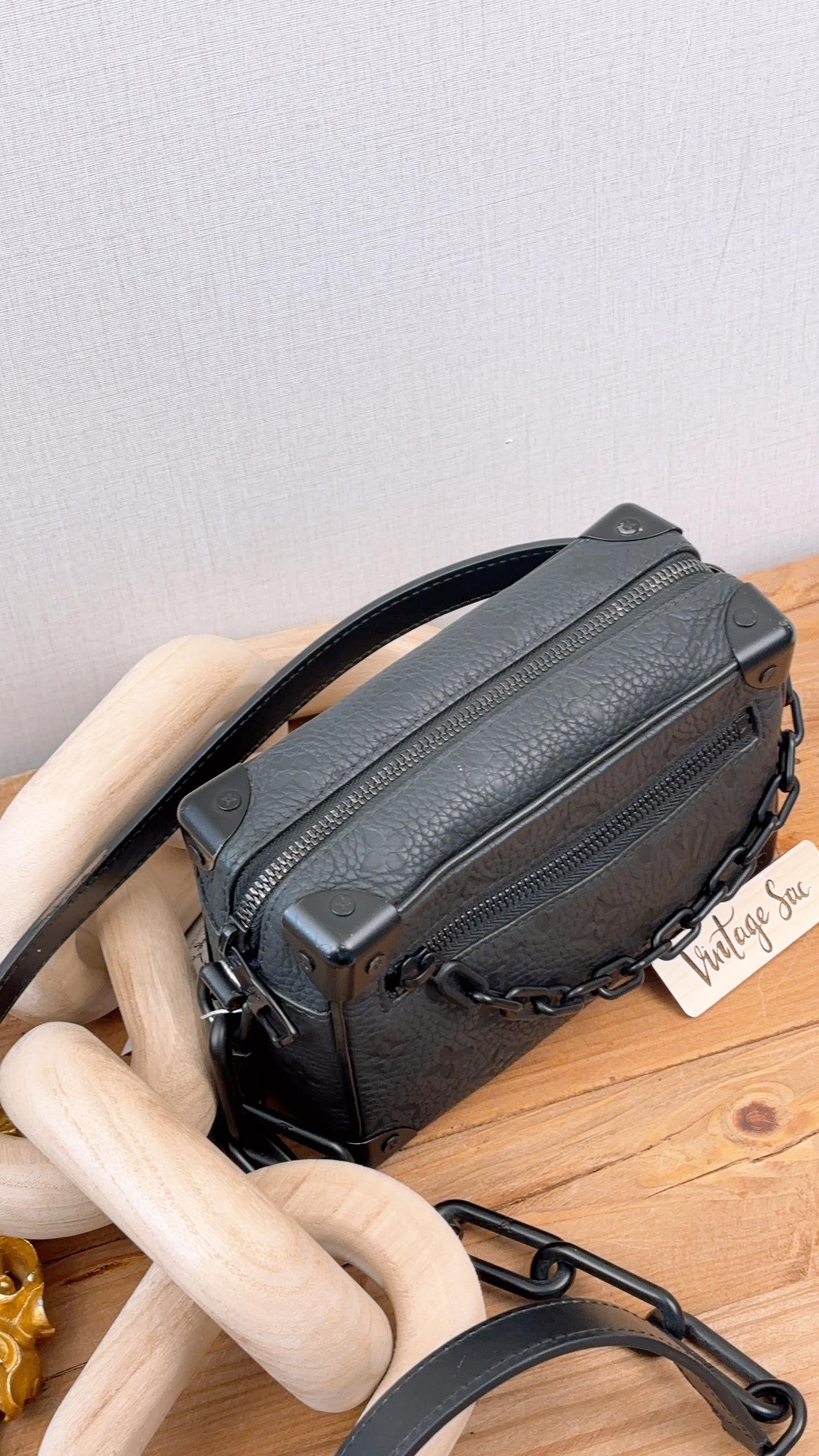 LV Black Taurillon Mini Soft Trunk