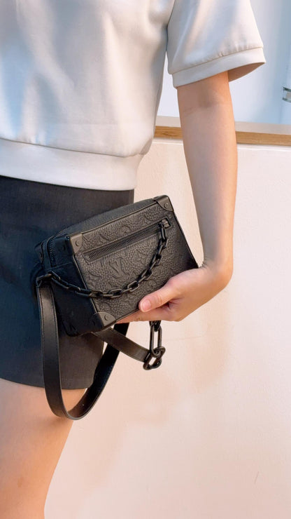 LV Black Taurillon Mini Soft Trunk
