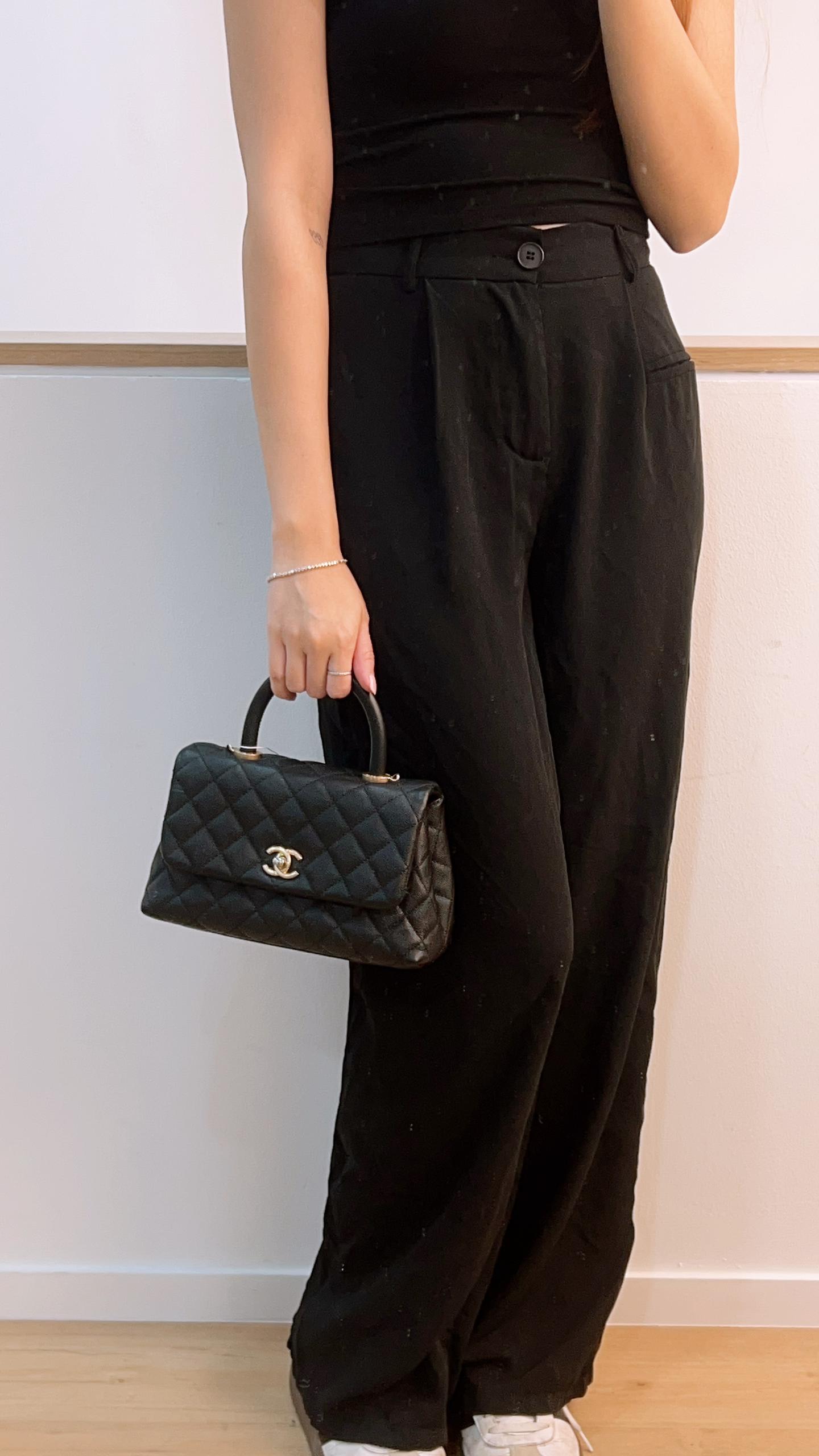 Chanel Black Caviar Small Coco Handle (GHW)