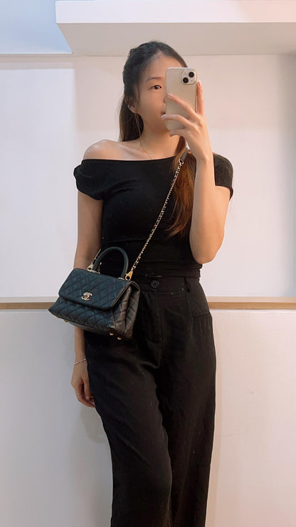 Chanel Black Caviar Small Coco Handle (GHW)