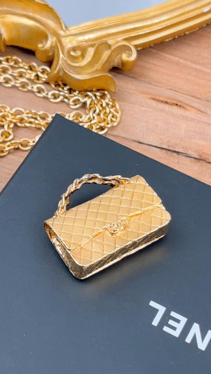 Gold Vintage Classic Flap Charm Layered Necklace