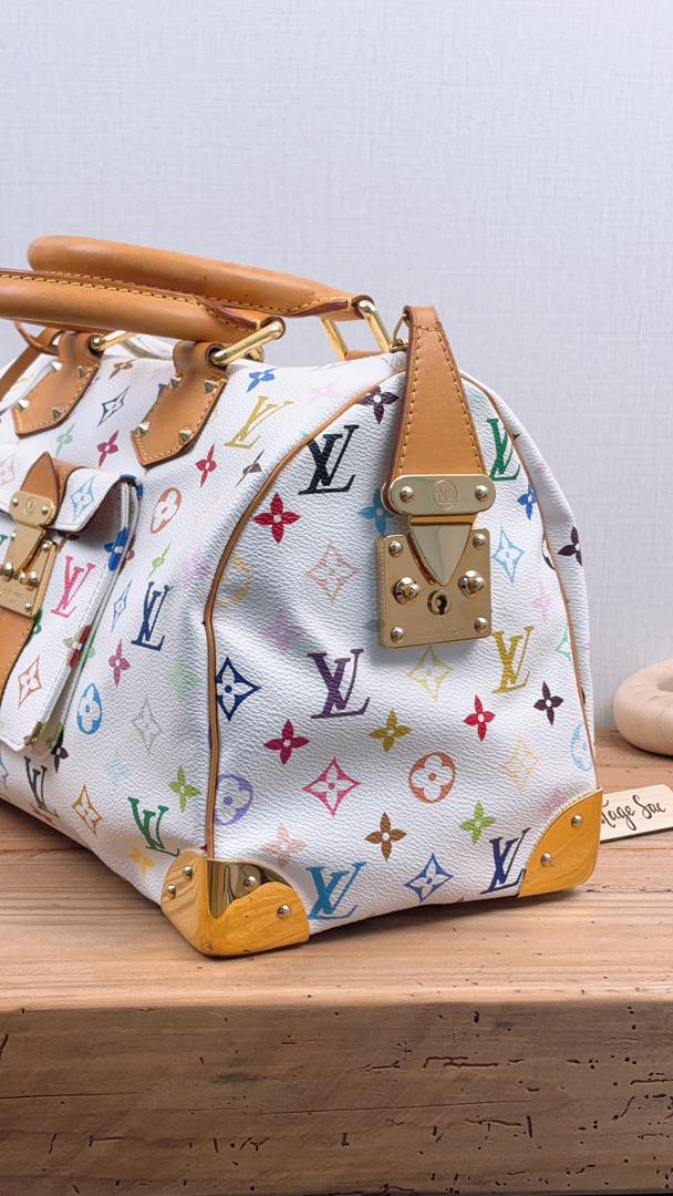 LV White Multicolour Speedy 30