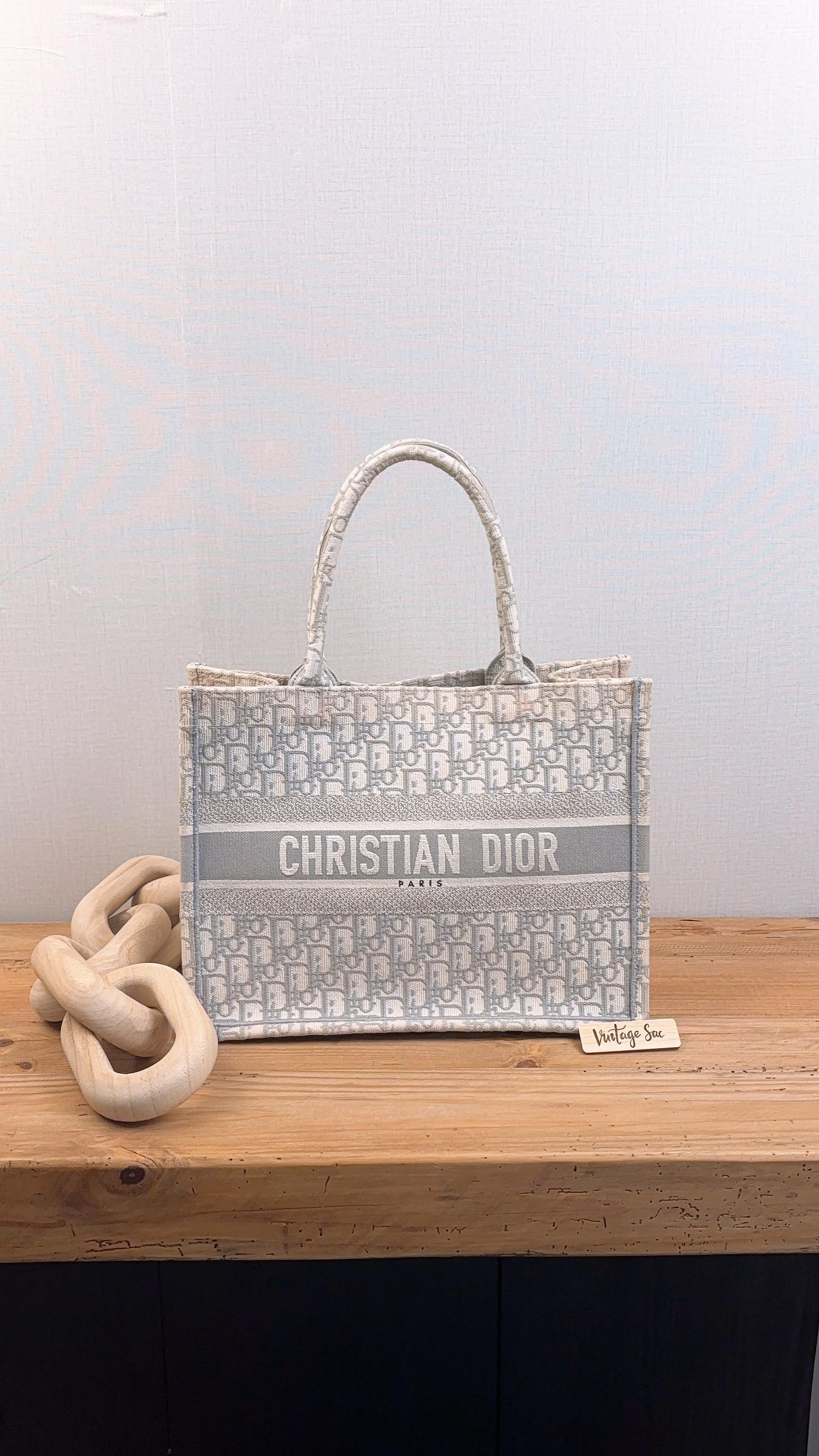 Dior Grey Oblique Medium Book Tote