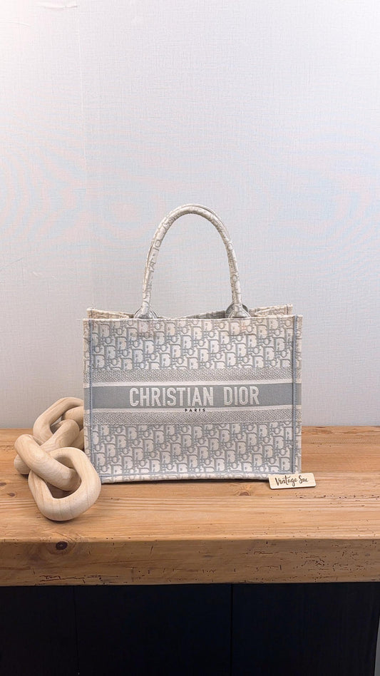 Dior Grey Oblique Medium Book Tote
