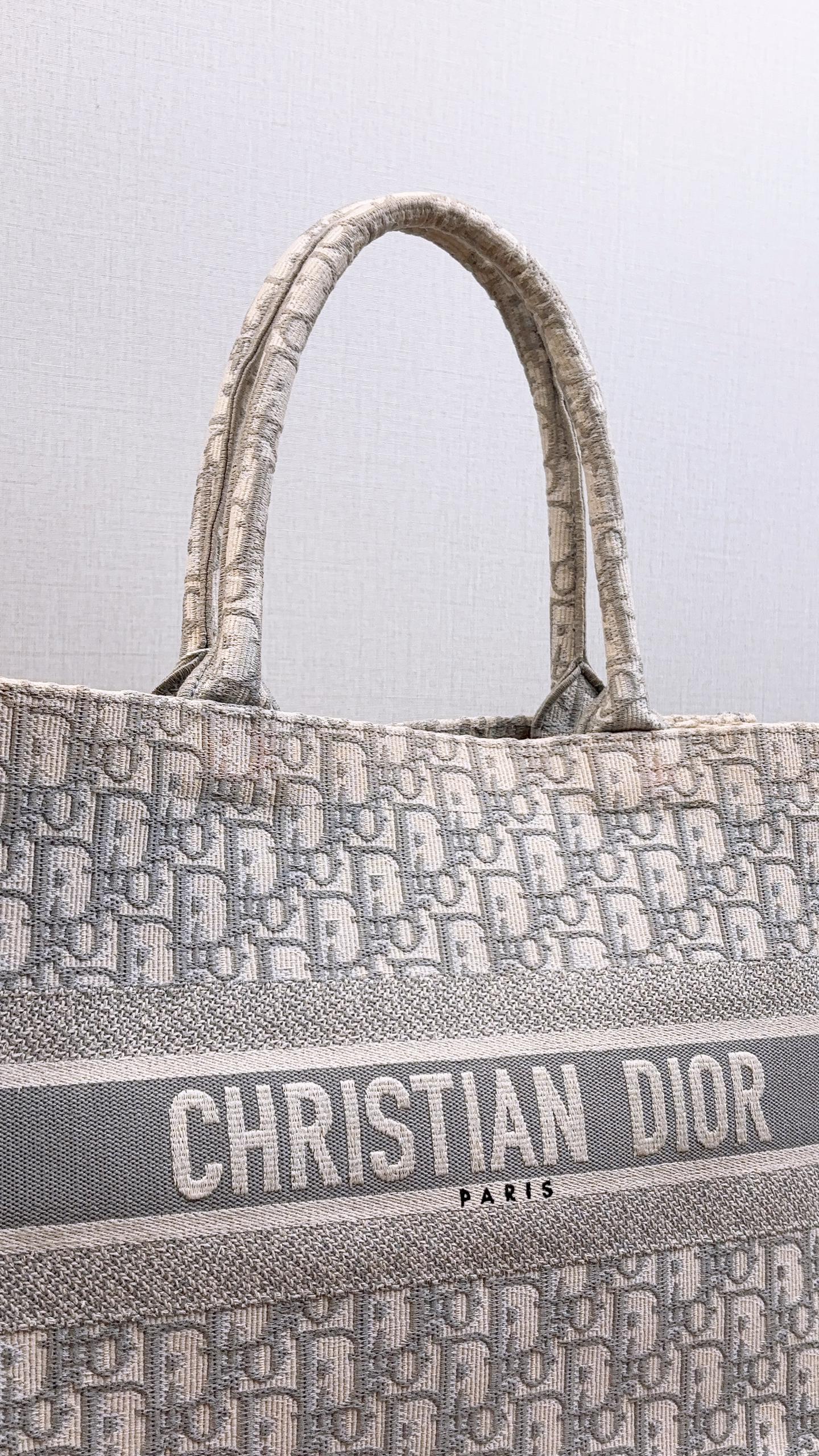 Dior Grey Oblique Medium Book Tote