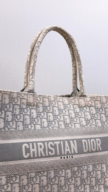 Dior Grey Oblique Medium Book Tote