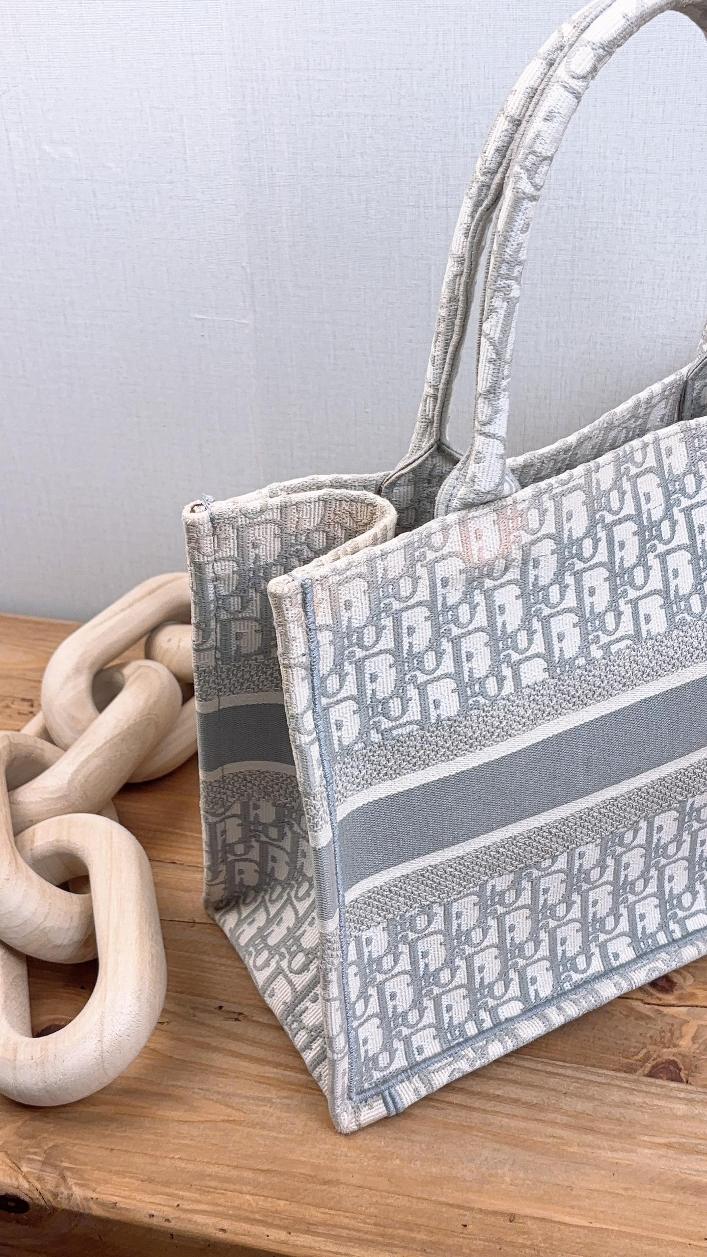 Dior Grey Oblique Medium Book Tote