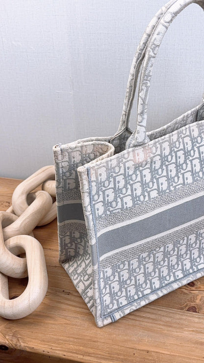 Dior Grey Oblique Medium Book Tote
