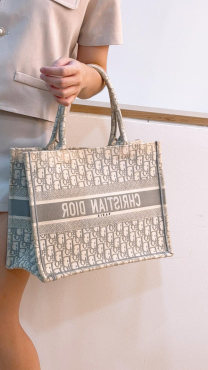 Dior Grey Oblique Medium Book Tote