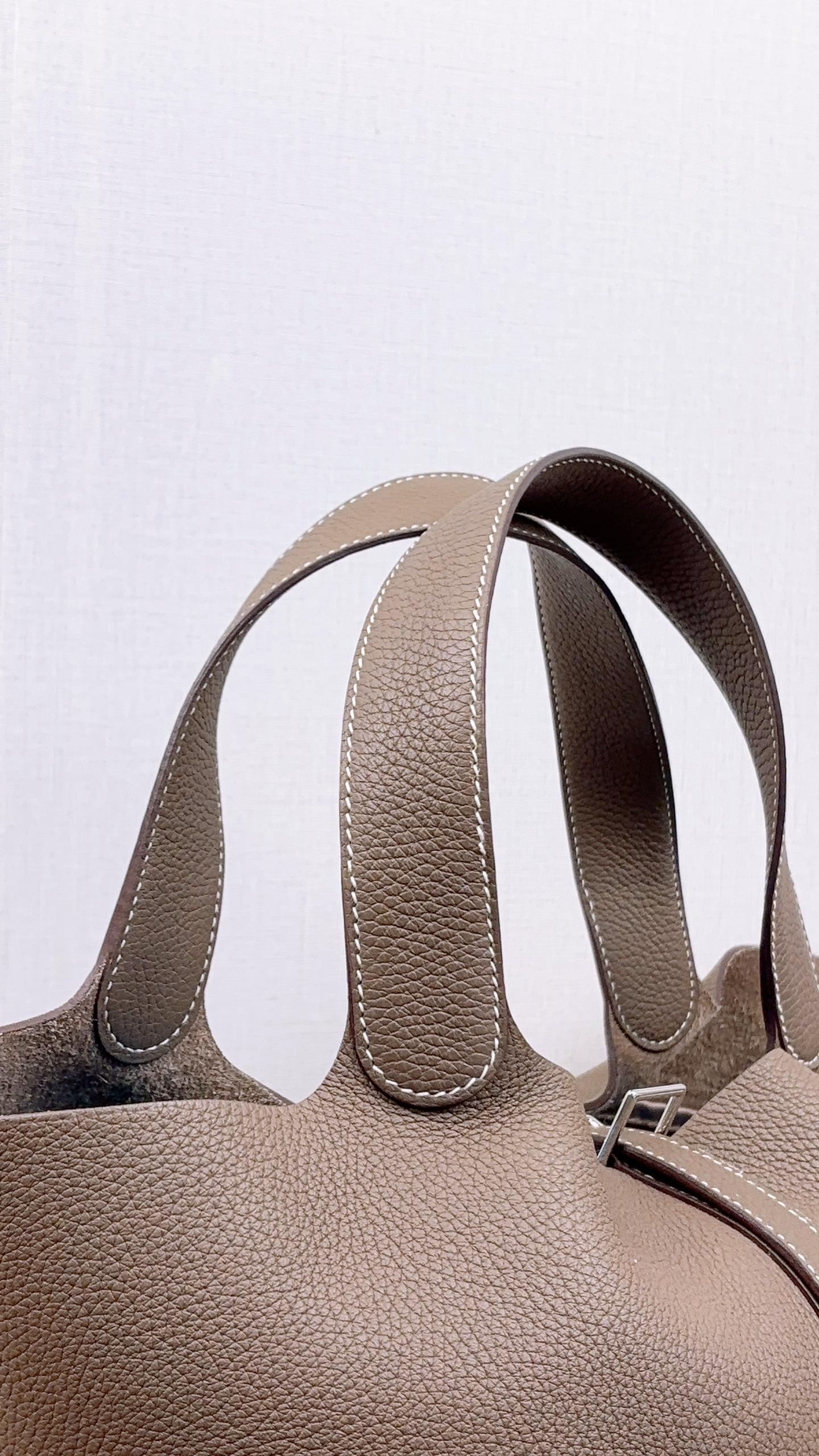 Hermes Etoupe Picotin 26 (PHW)