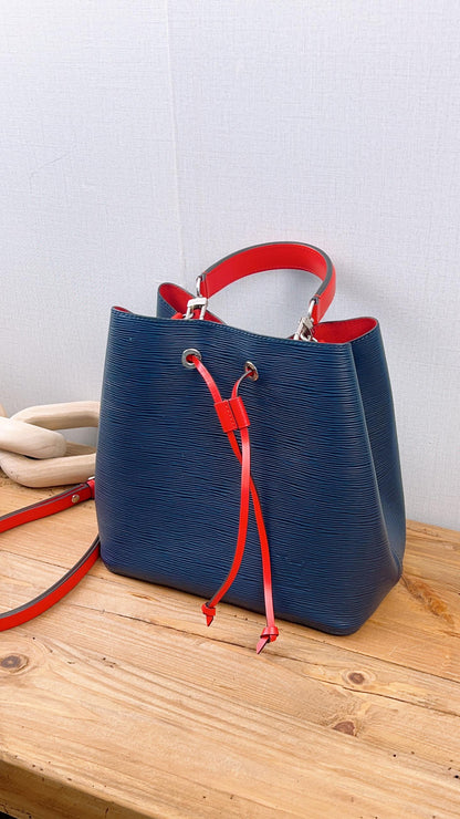 LV Indigo x Red Epi Neo Noe MM