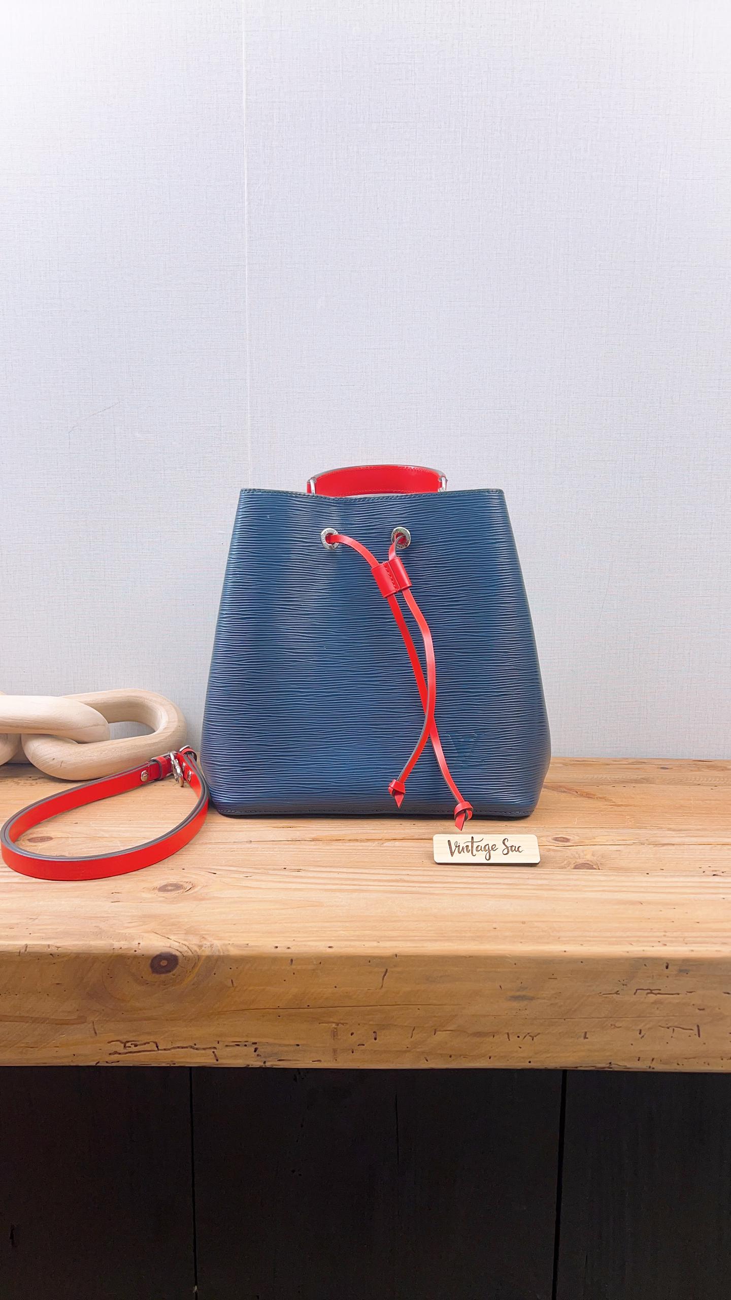 LV Indigo x Red Epi Neo Noe MM