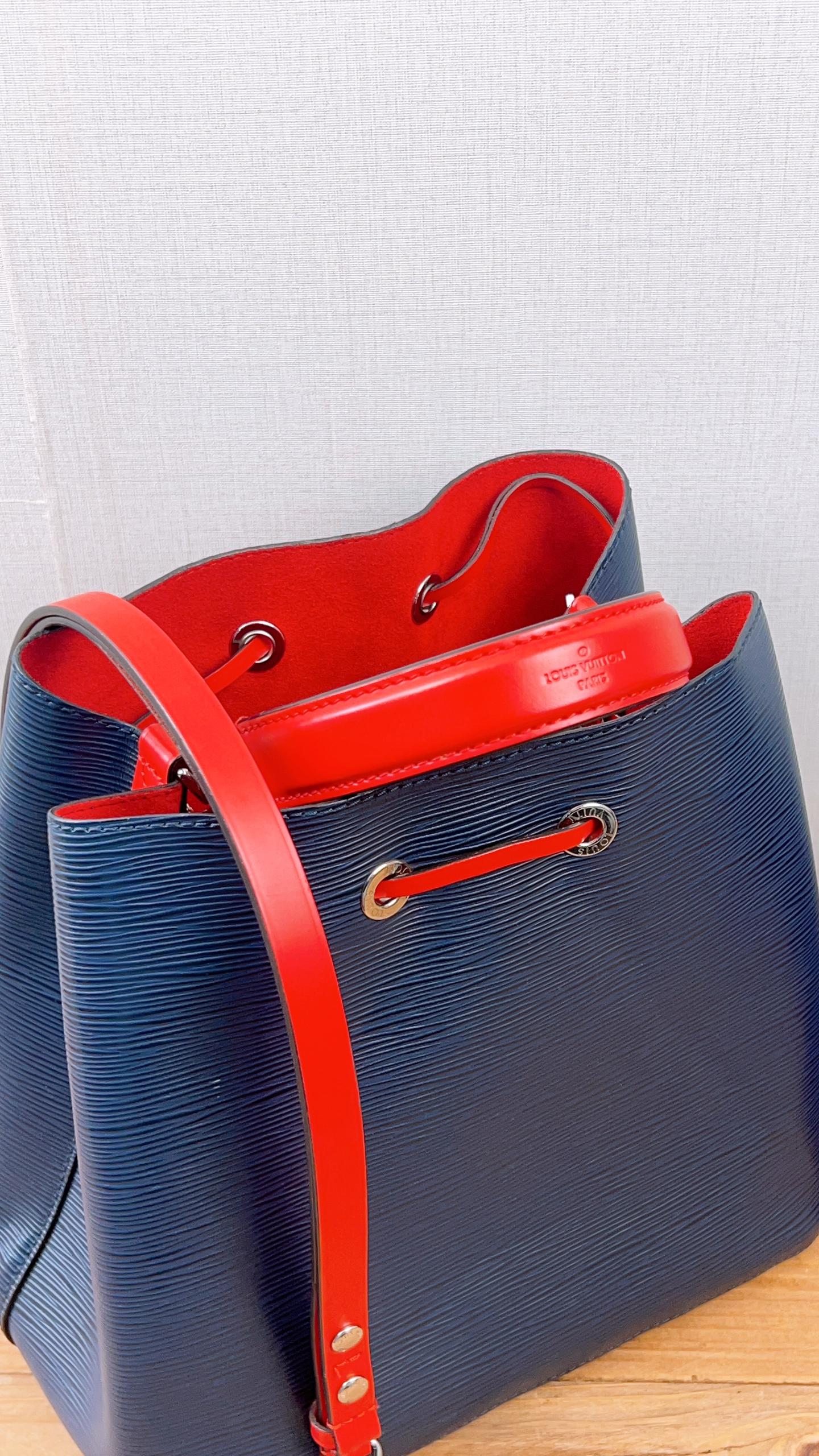 LV Indigo x Red Epi Neo Noe MM