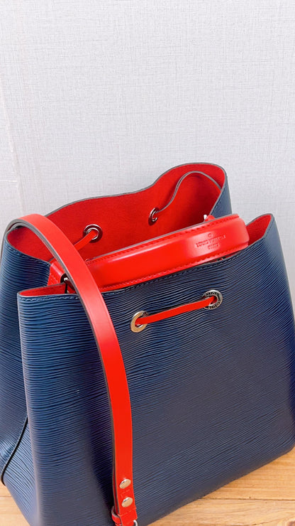 LV Indigo x Red Epi Neo Noe MM