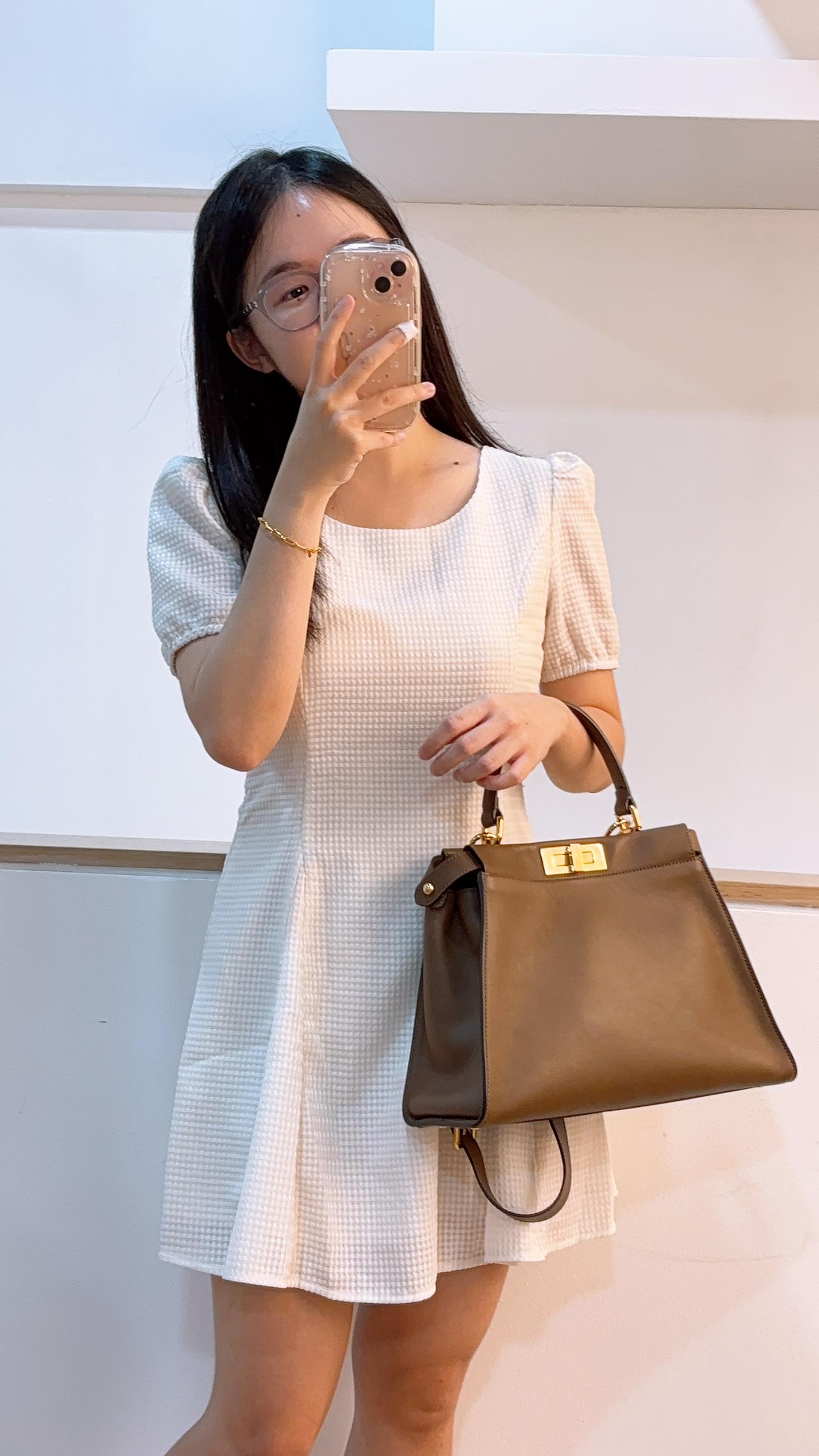 Fendi Brown Calfskin Medium Peekaboo (GHW)