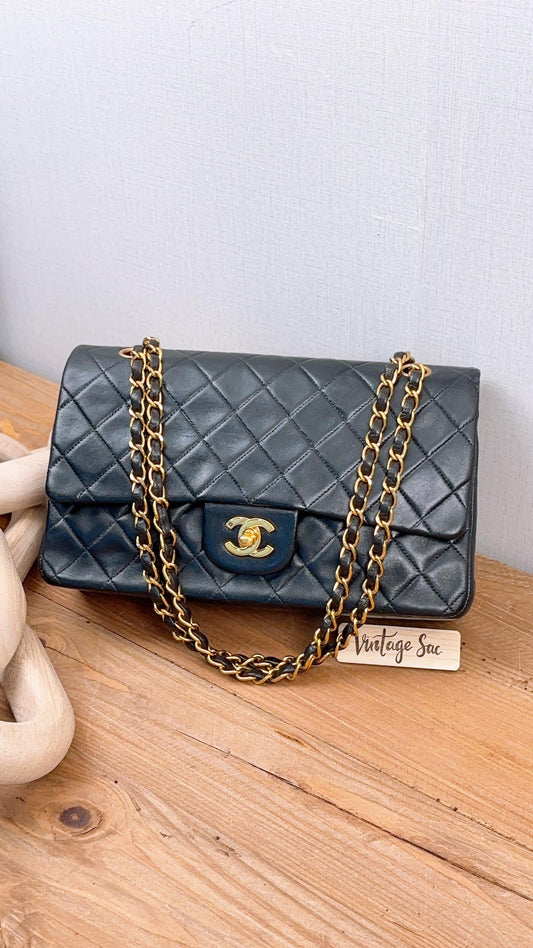 Chanel Black Lambskin Vintage Medium CF (GHW)