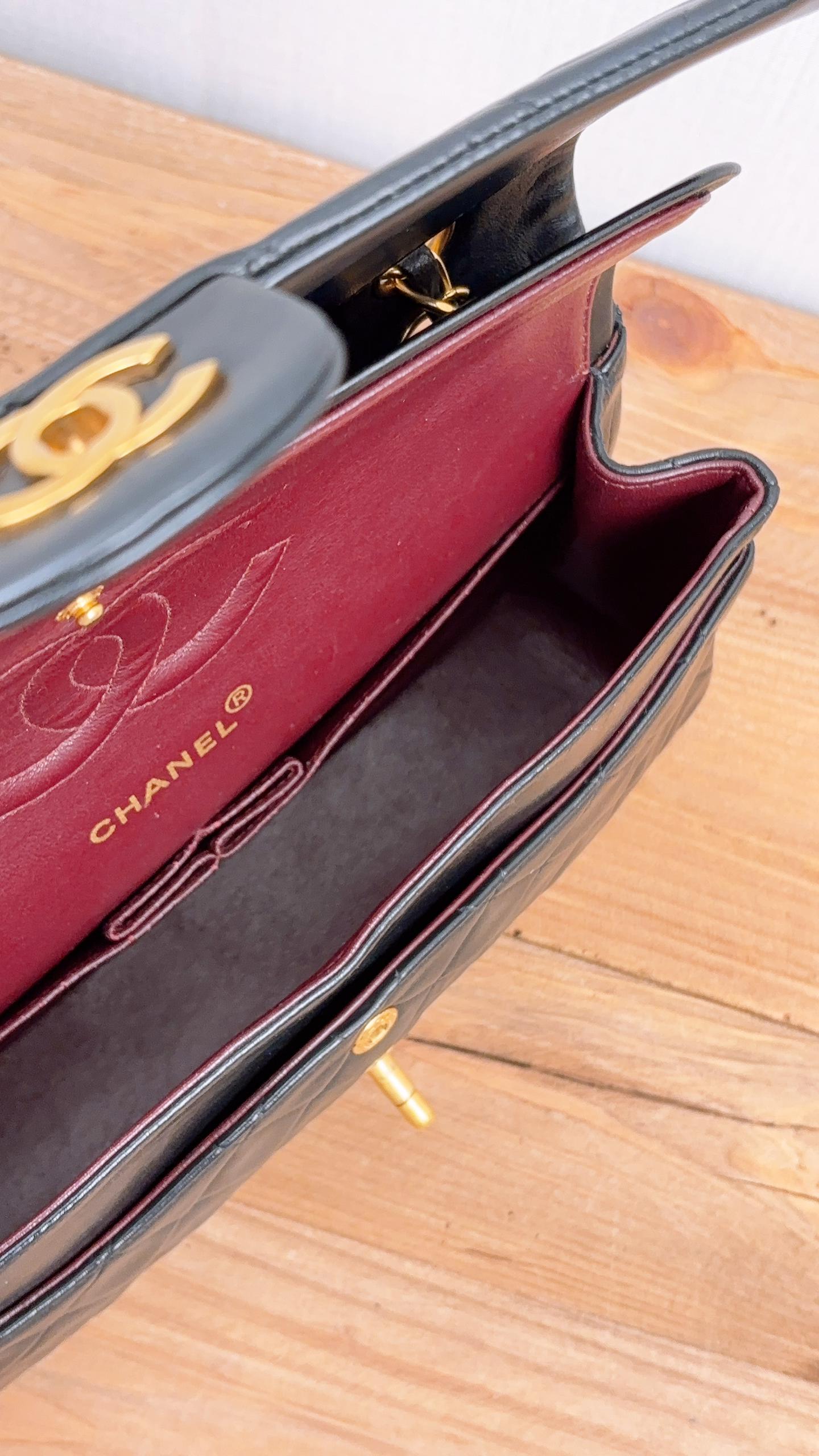 Chanel Black Lambskin Vintage Medium CF (GHW)