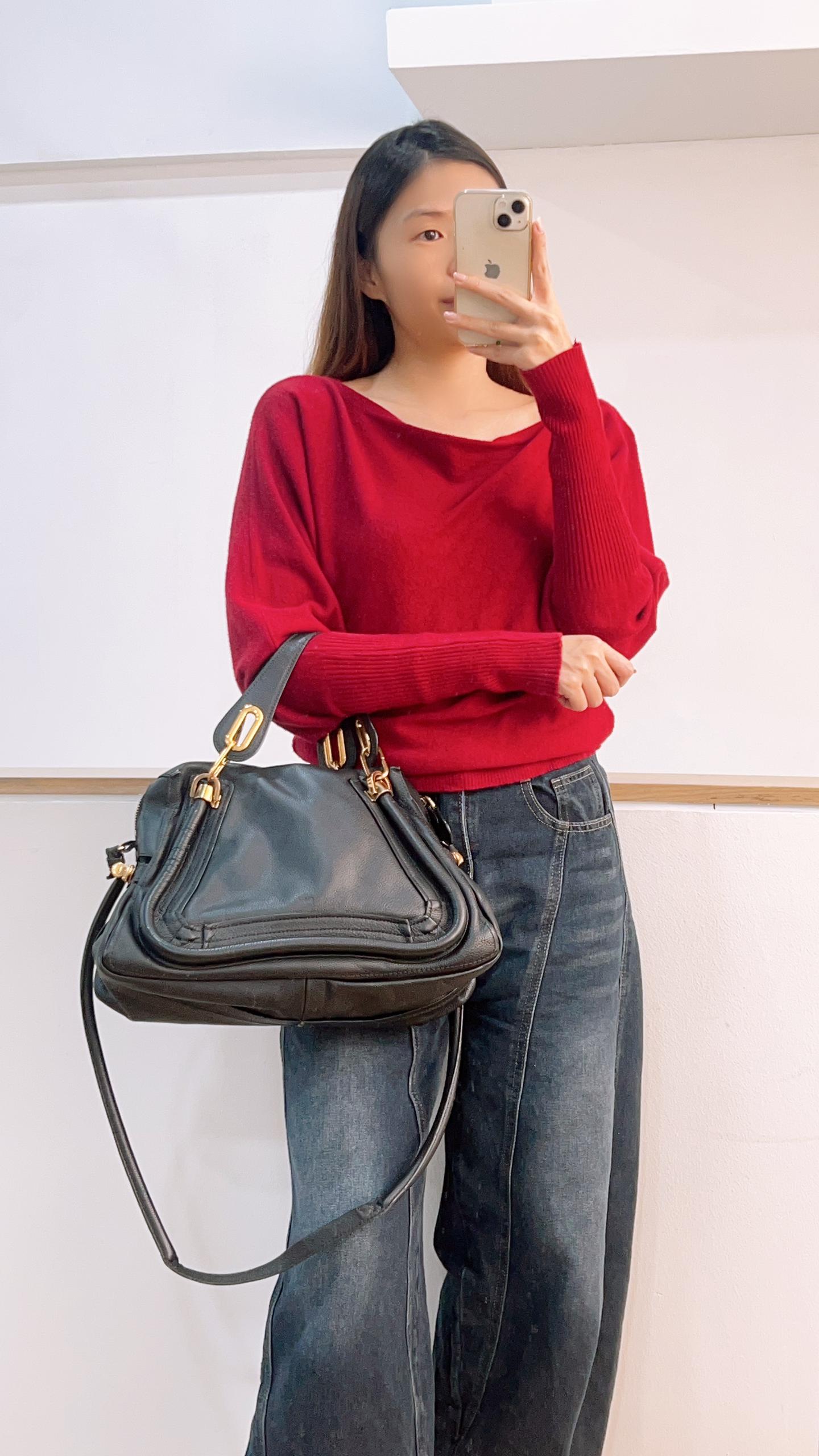 Chloe Black Medium Paraty Handbag