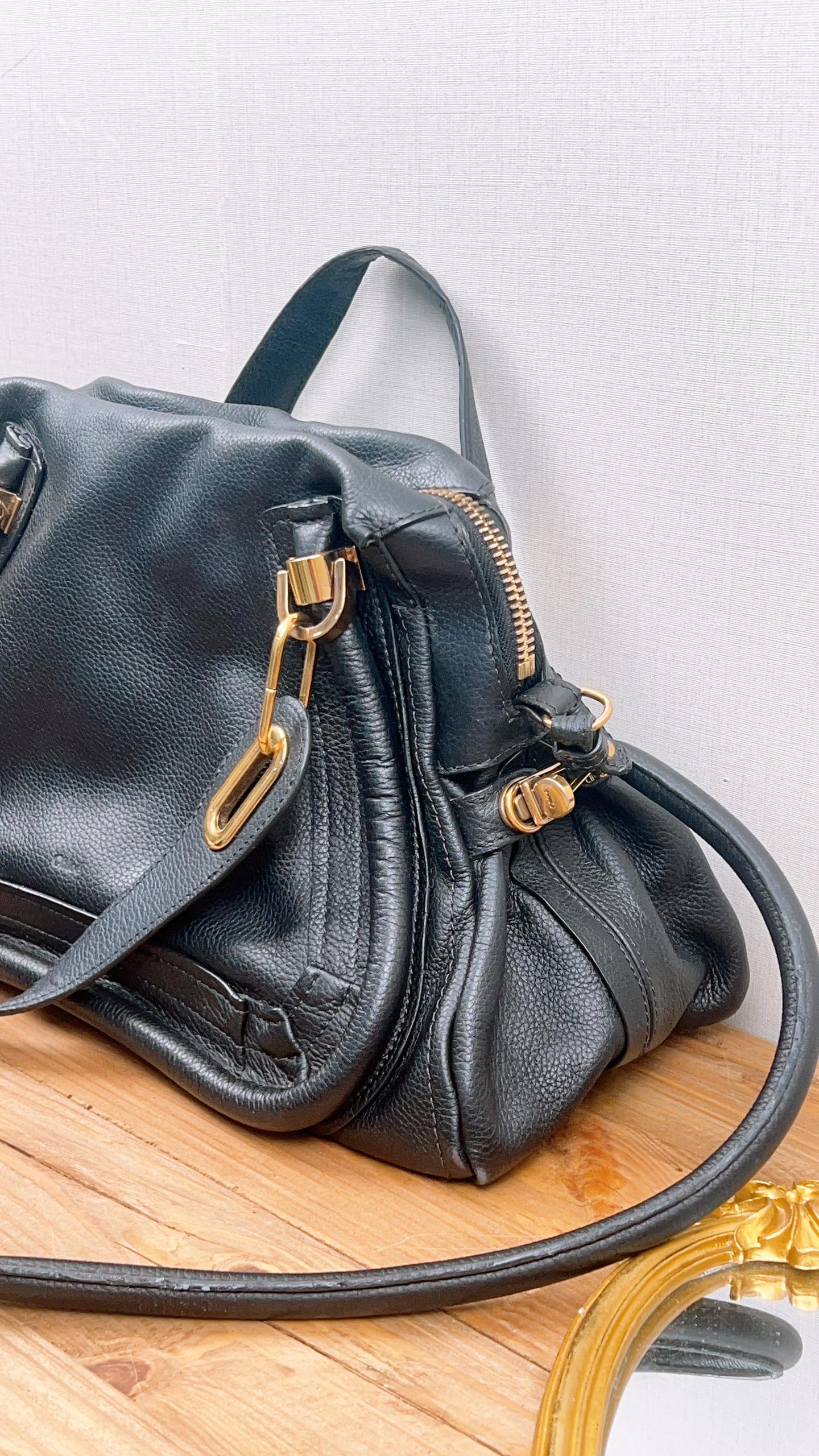 Chloe Black Medium Paraty Handbag