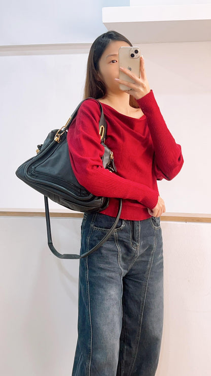 Chloe Black Medium Paraty Handbag