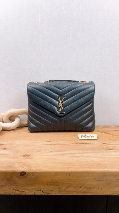 YSL Black Medium Lou Lou Shoulder Bag (GHW)
