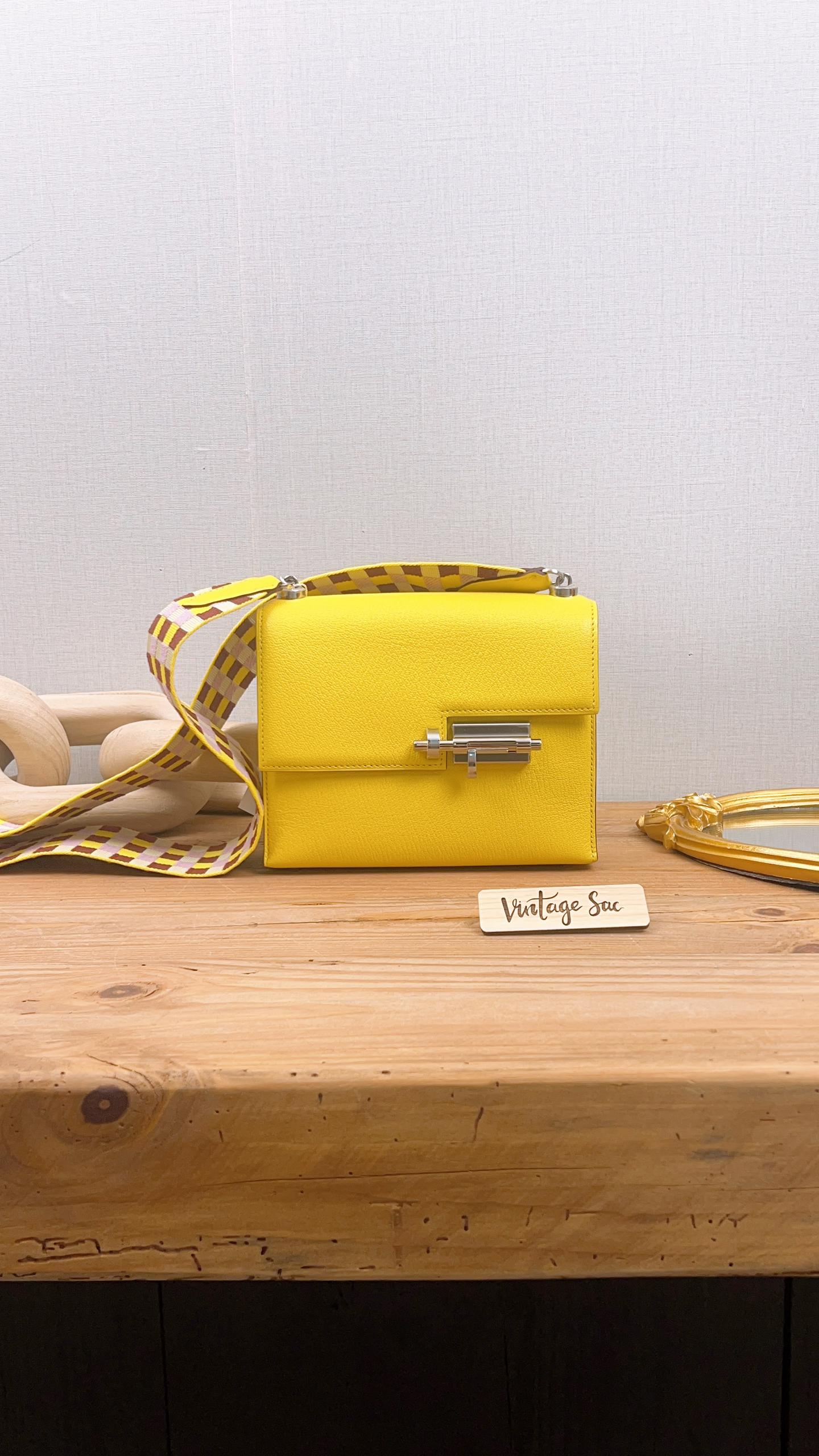 Hermes Jaune Citron Mini Verrou (PHW)