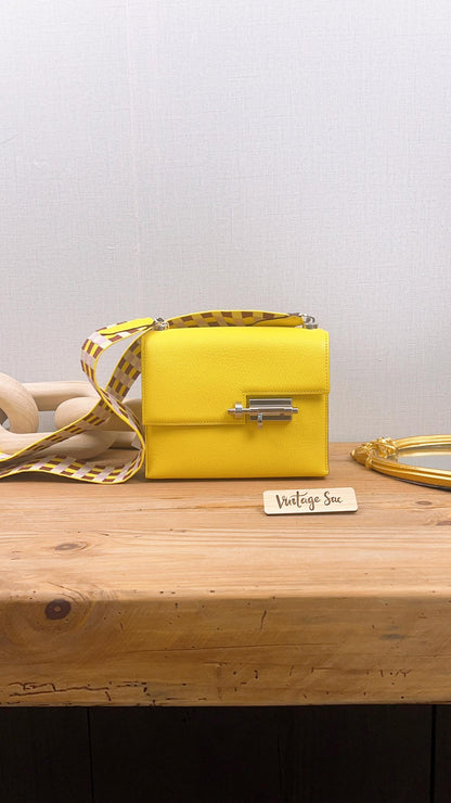 Hermes Jaune Citron Mini Verrou (PHW)