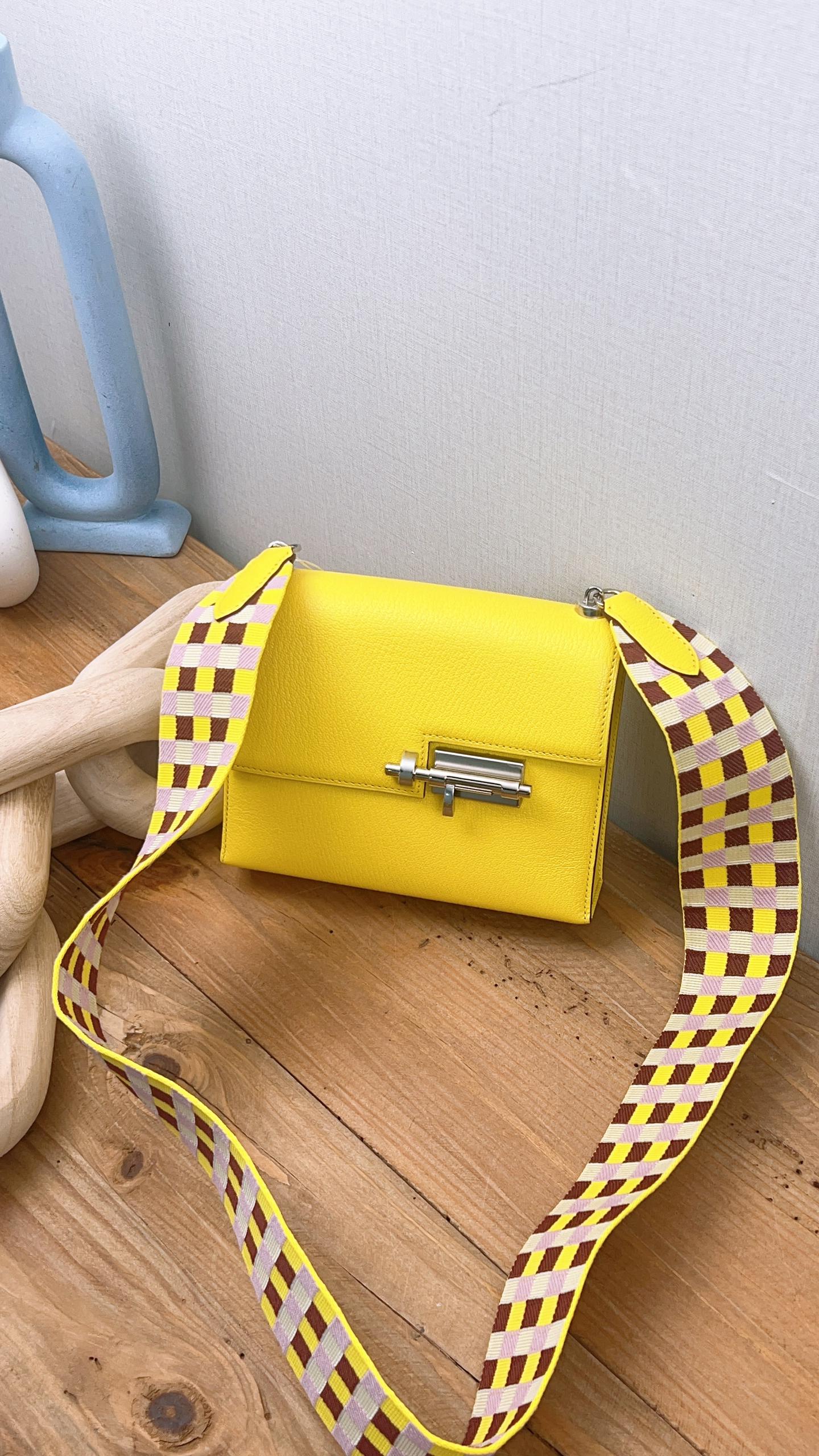 Hermes Jaune Citron Mini Verrou (PHW)