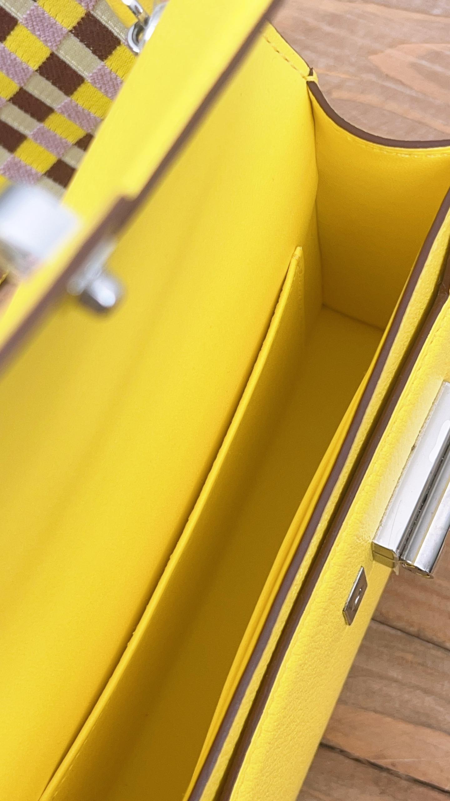 Hermes Jaune Citron Mini Verrou (PHW)