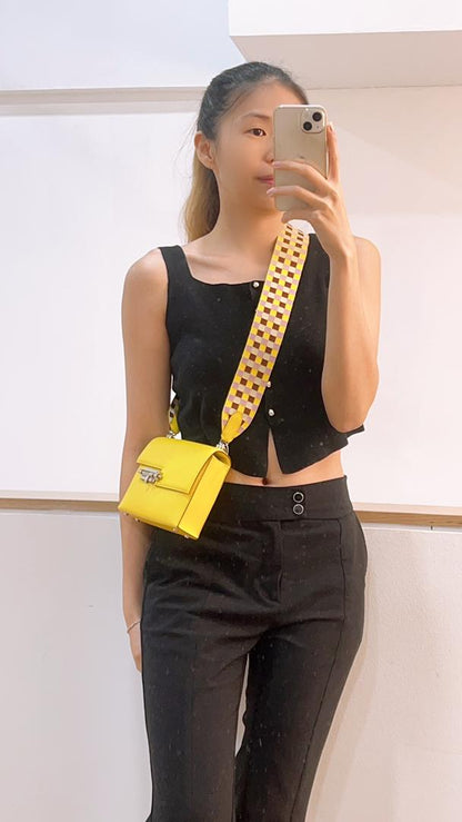 Hermes Jaune Citron Mini Verrou (PHW)