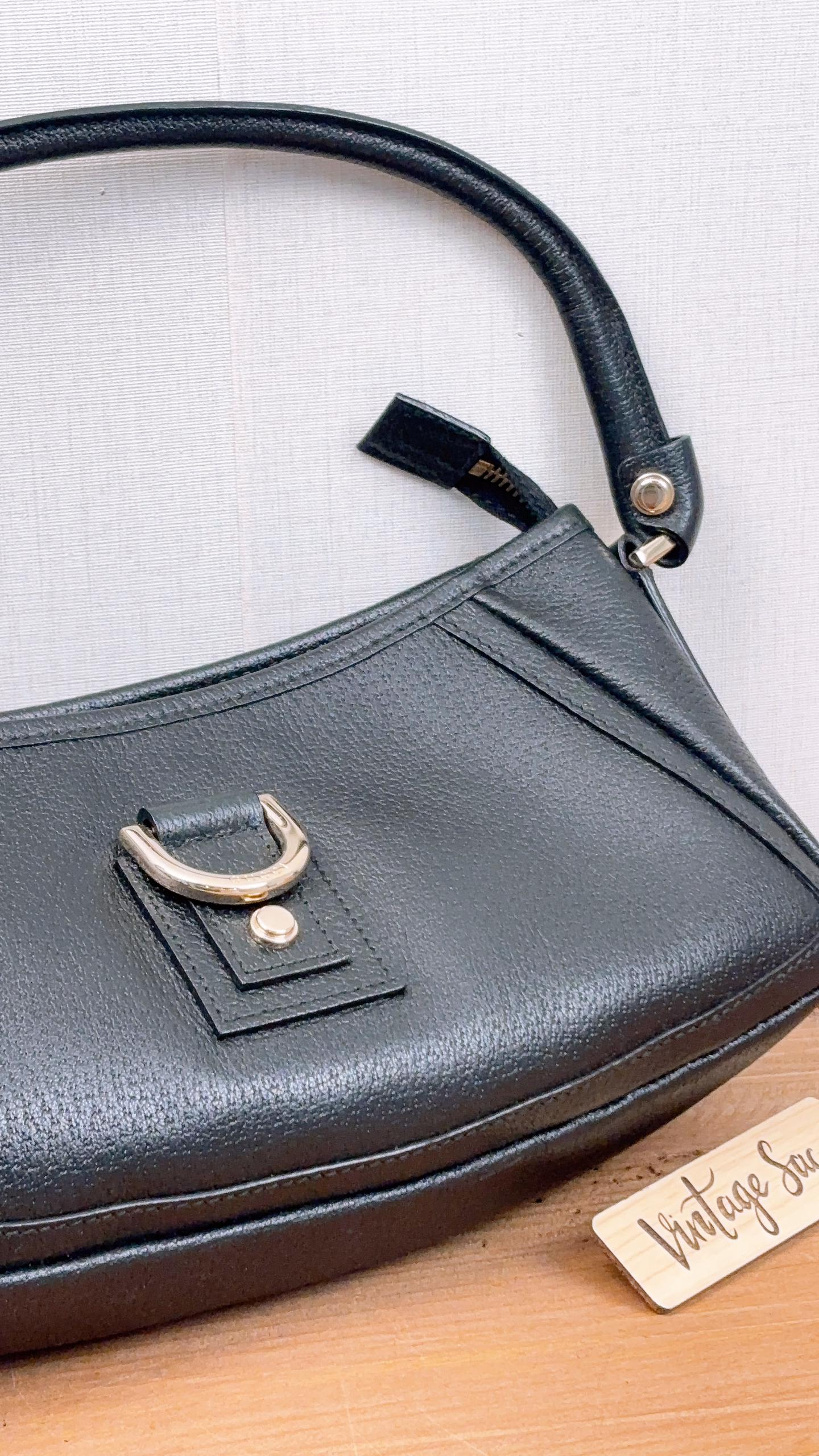 Gucci Black Leather Abbey D-Ring Pochette