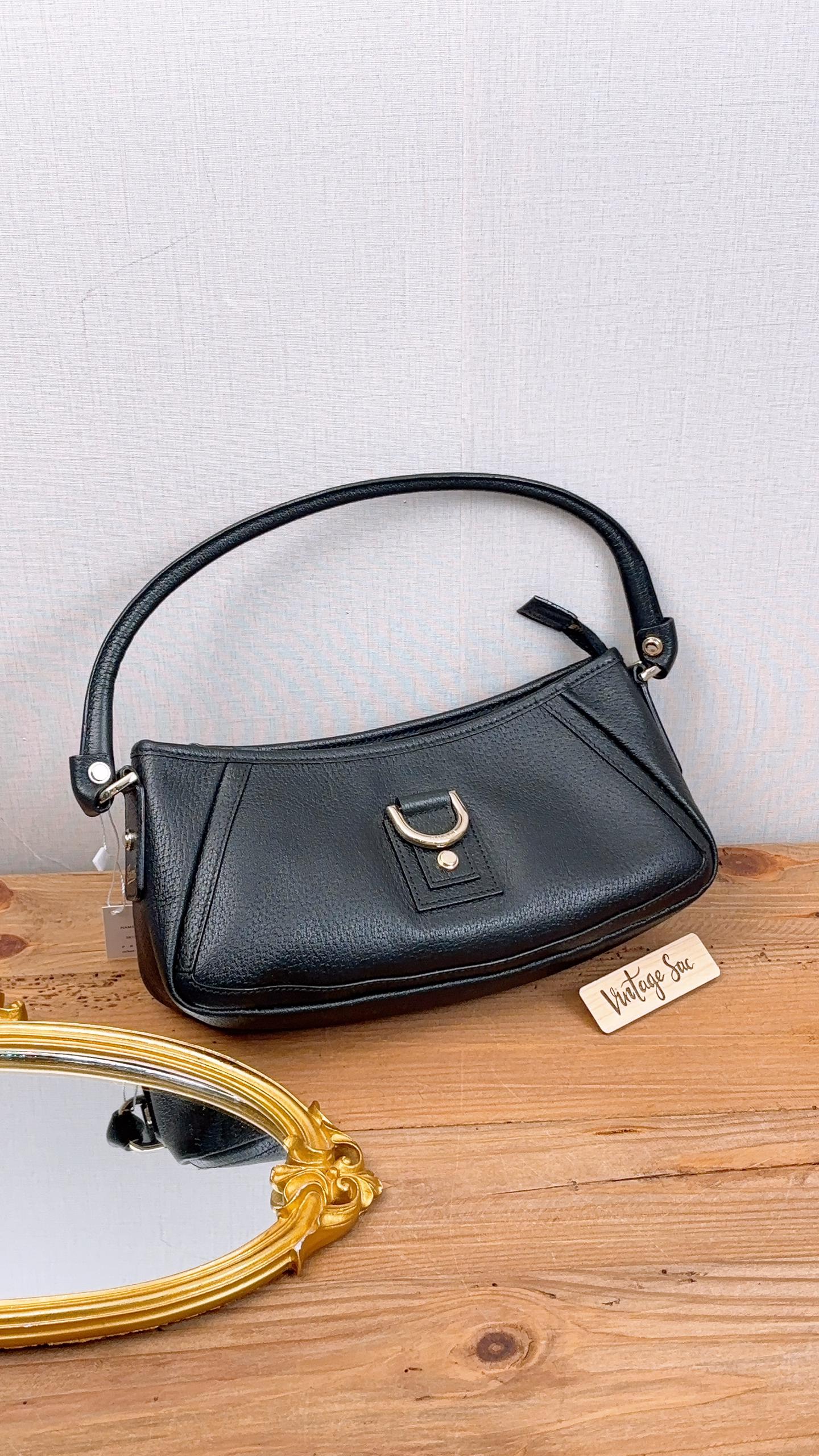 Gucci Black Leather Abbey D-Ring Pochette