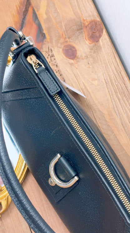 Gucci Black Leather Abbey D-Ring Pochette