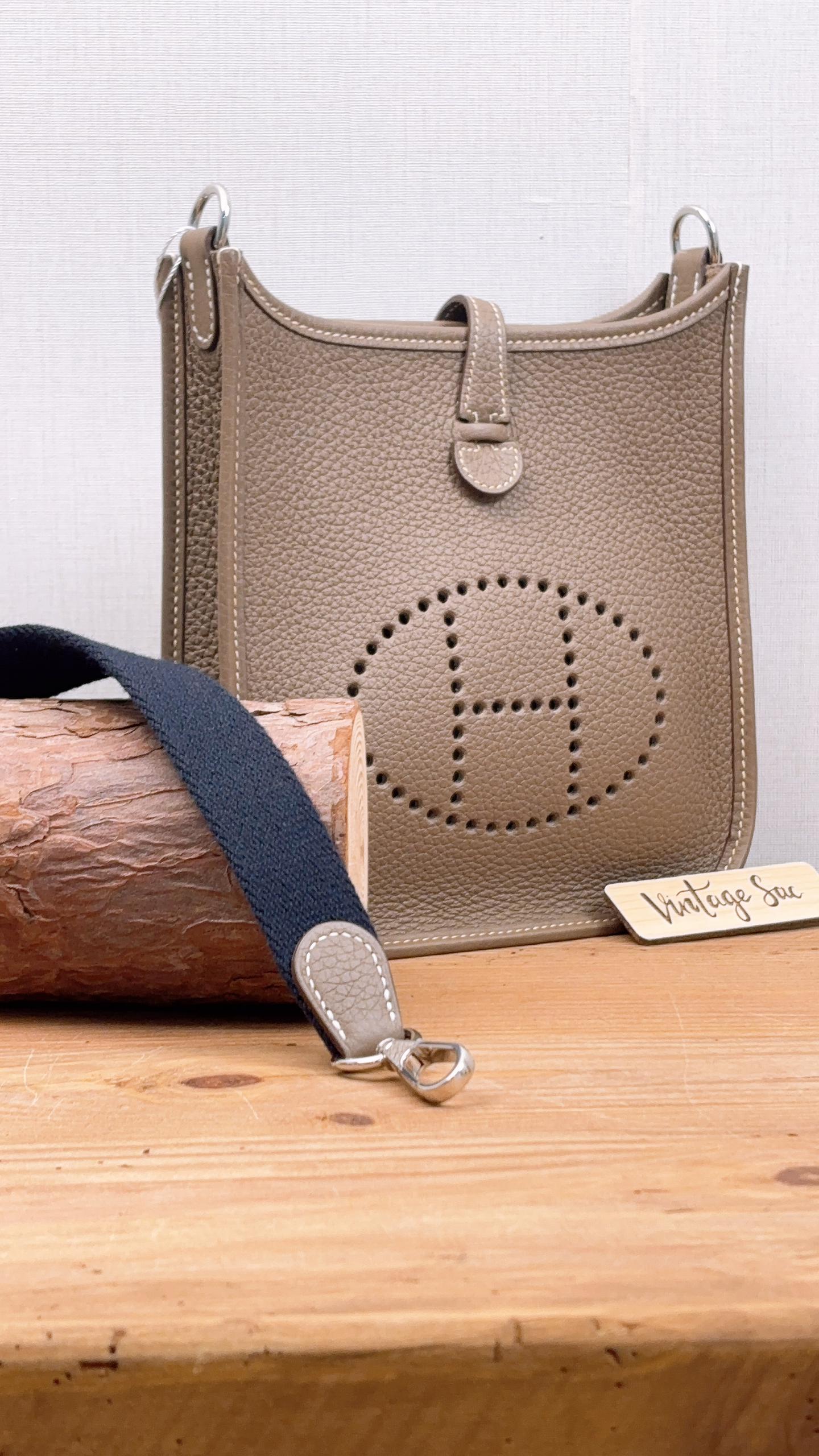 Hermes Etoupe Mini Evelyne (PHW)