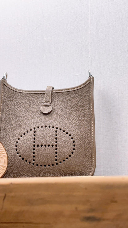 Hermes Etoupe Mini Evelyne (PHW)