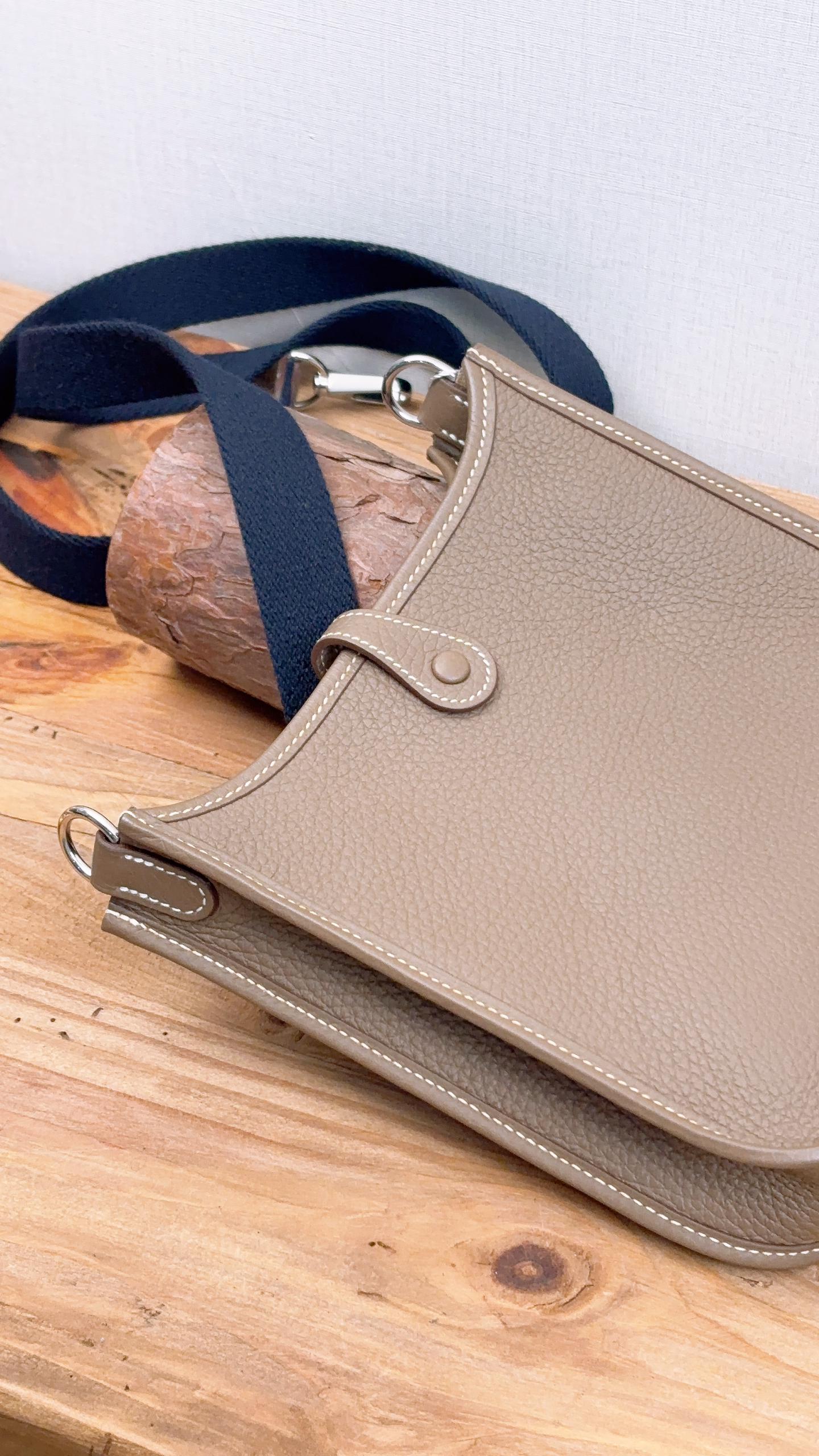 Hermes Etoupe Mini Evelyne (PHW)