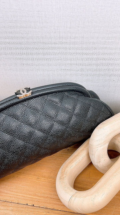 Chanel Black Caviar Timeless Clutch (SHW)