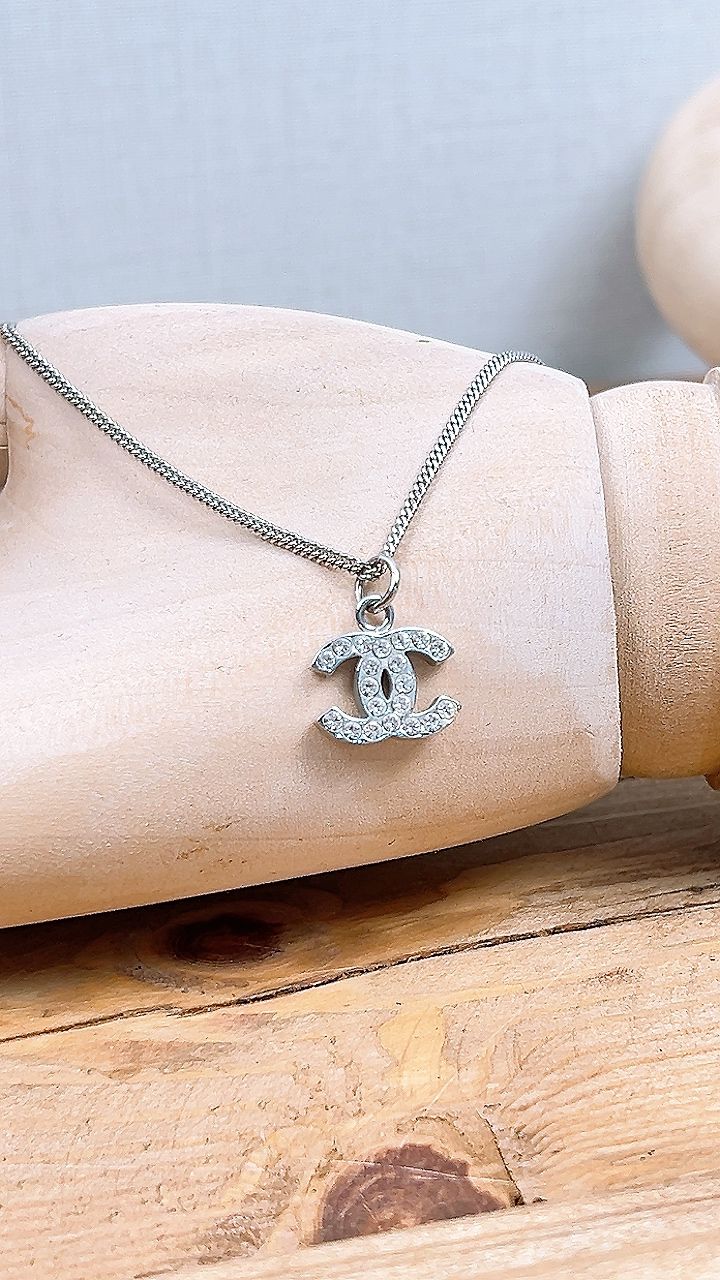 Chanel Silver CC Necklace