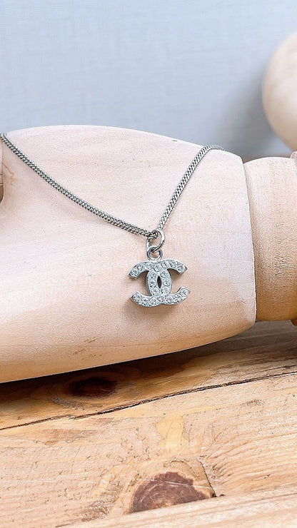 Chanel Silver CC Necklace