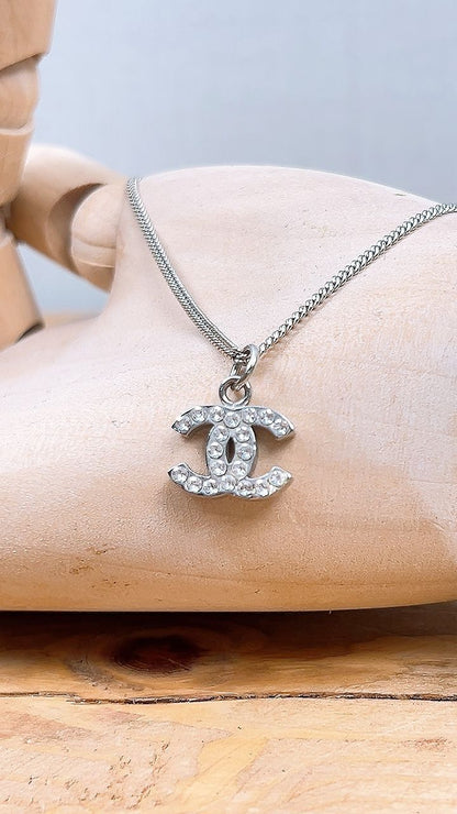 Chanel Silver CC Necklace