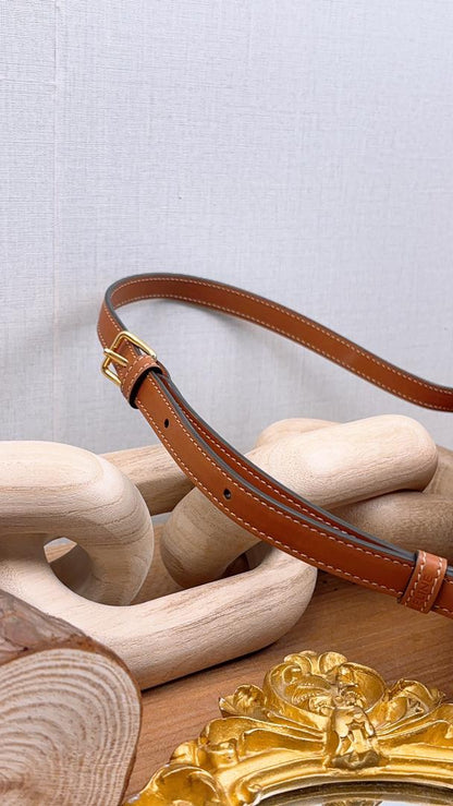 Celine Tan Natural Calfskin Claude Shoulder Bag