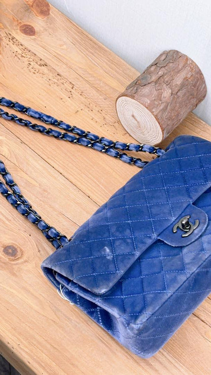 Chanel Blue Velvet Medium CF (BHW)