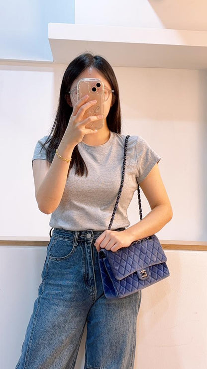 Chanel Blue Velvet Medium CF (BHW)