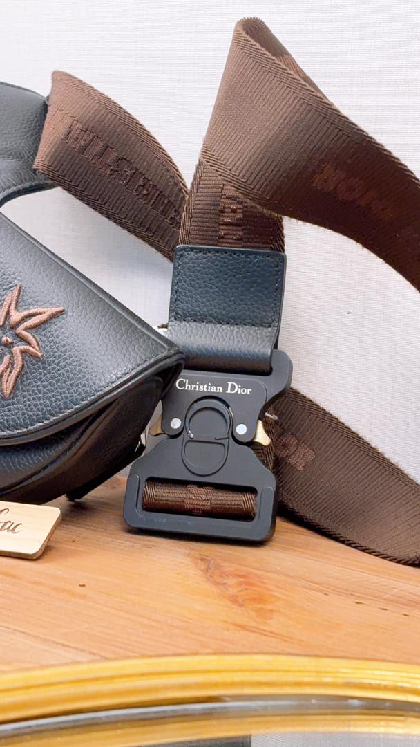 Dior Black Calfskin Cactus Jack Saddle Bag