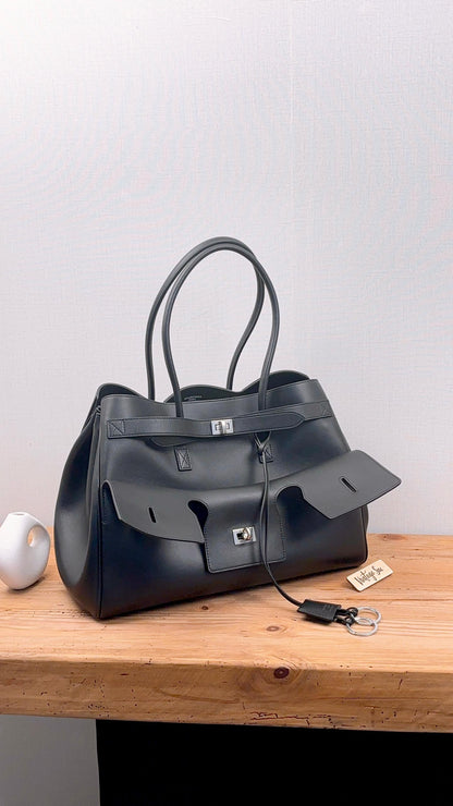 Balenciaga Black Medium Bel Air CarryAll Tote (SHW)