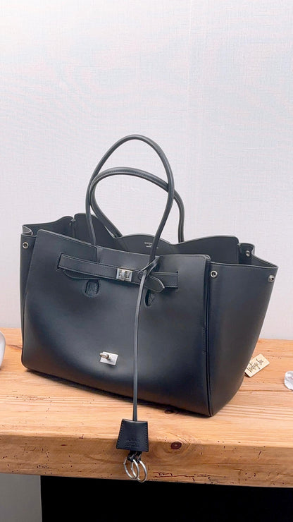 Balenciaga Black Medium Bel Air CarryAll Tote (SHW)