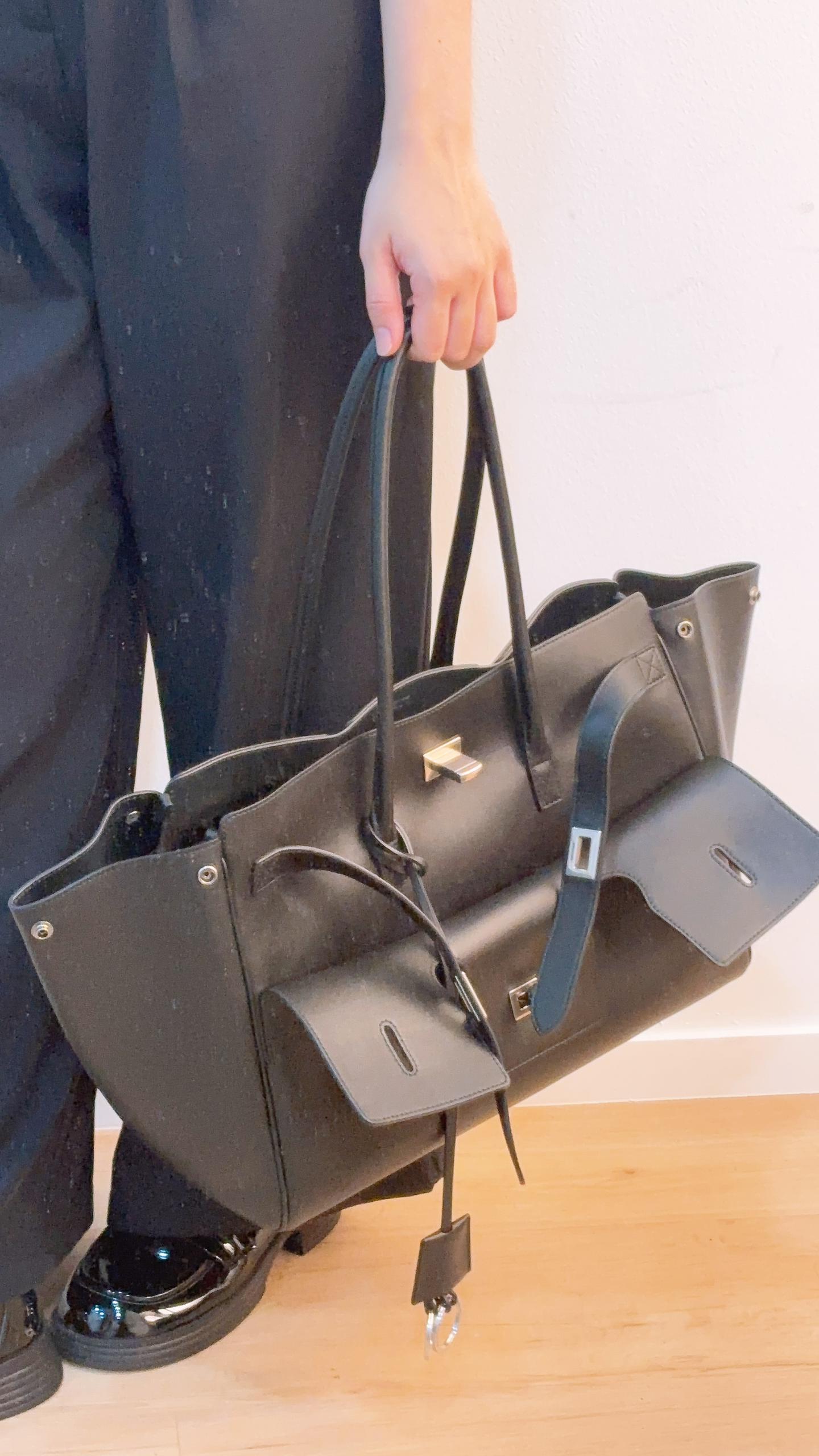 Balenciaga Black Medium Bel Air CarryAll Tote (SHW)