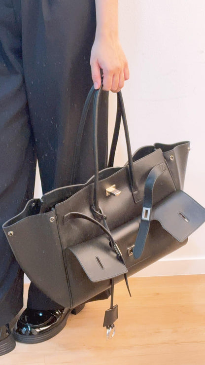 Balenciaga Black Medium Bel Air CarryAll Tote (SHW)