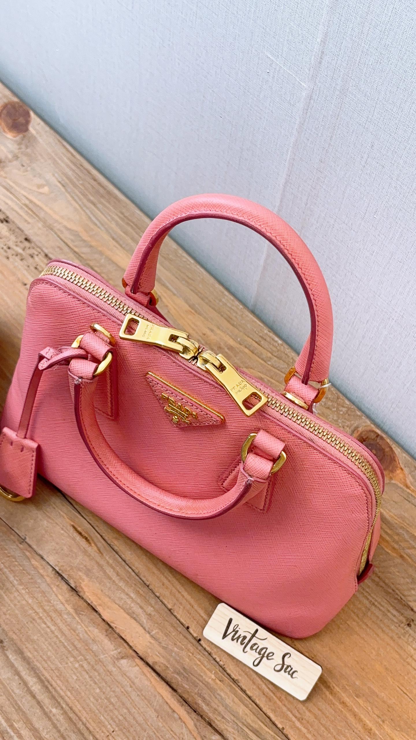 Prada Pink Saffiano Small Promenade Bag