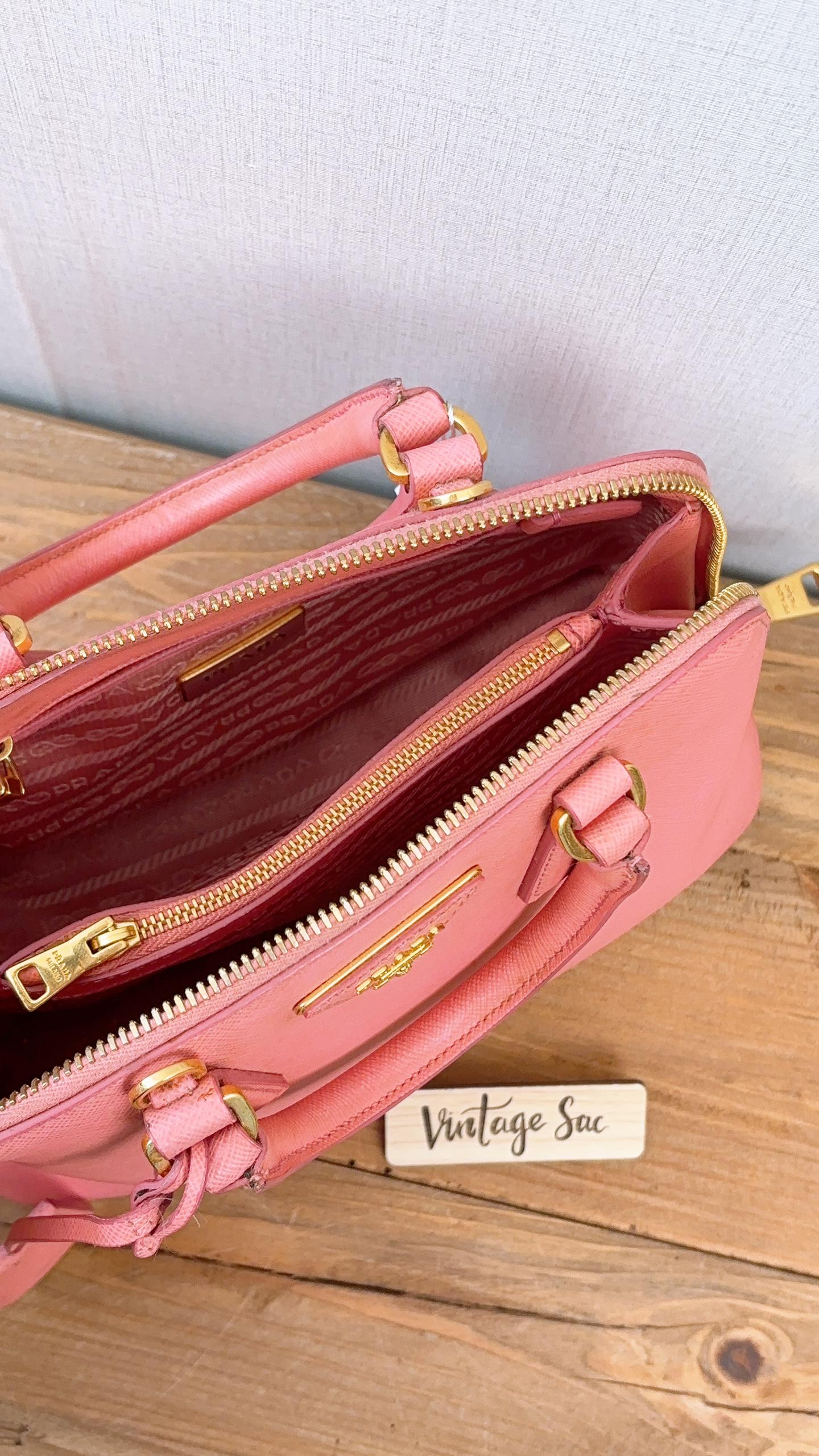 Prada Pink Saffiano Small Promenade Bag